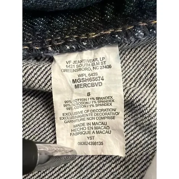 Merona Premium Denim Low Rise Cuffed Capri Jeans Size 8 Blue - Picture 4 of 7